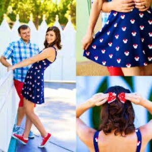 LC Lauren Conrad Disney Mini Dress Fit and Flare Navy